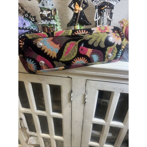 Raviani Garland Tx Tote Bag Tapestry Western Boho Bling Jacquard Floral Purse - Picture 7 of 16